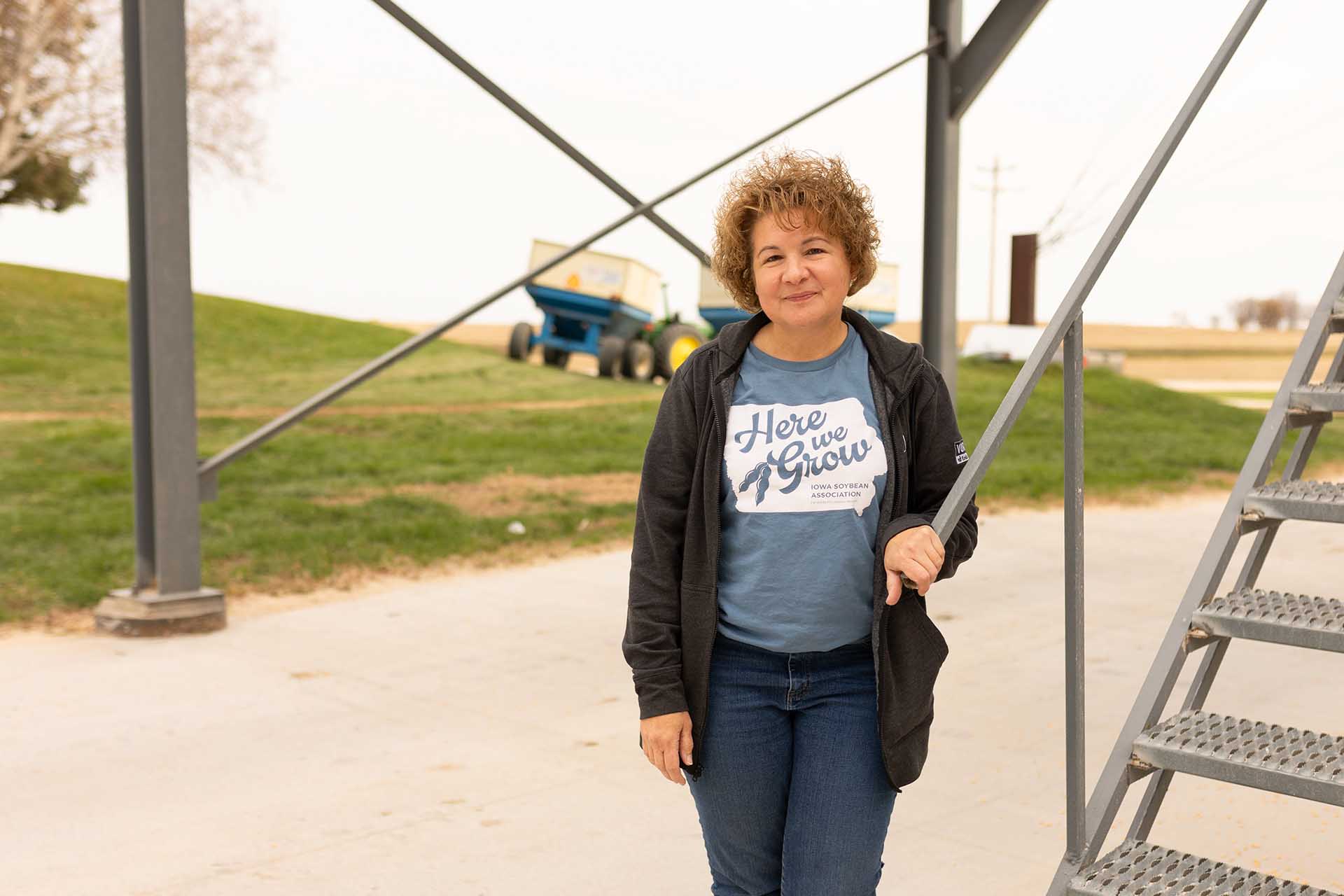 Suzanne Shirbroun on her farm