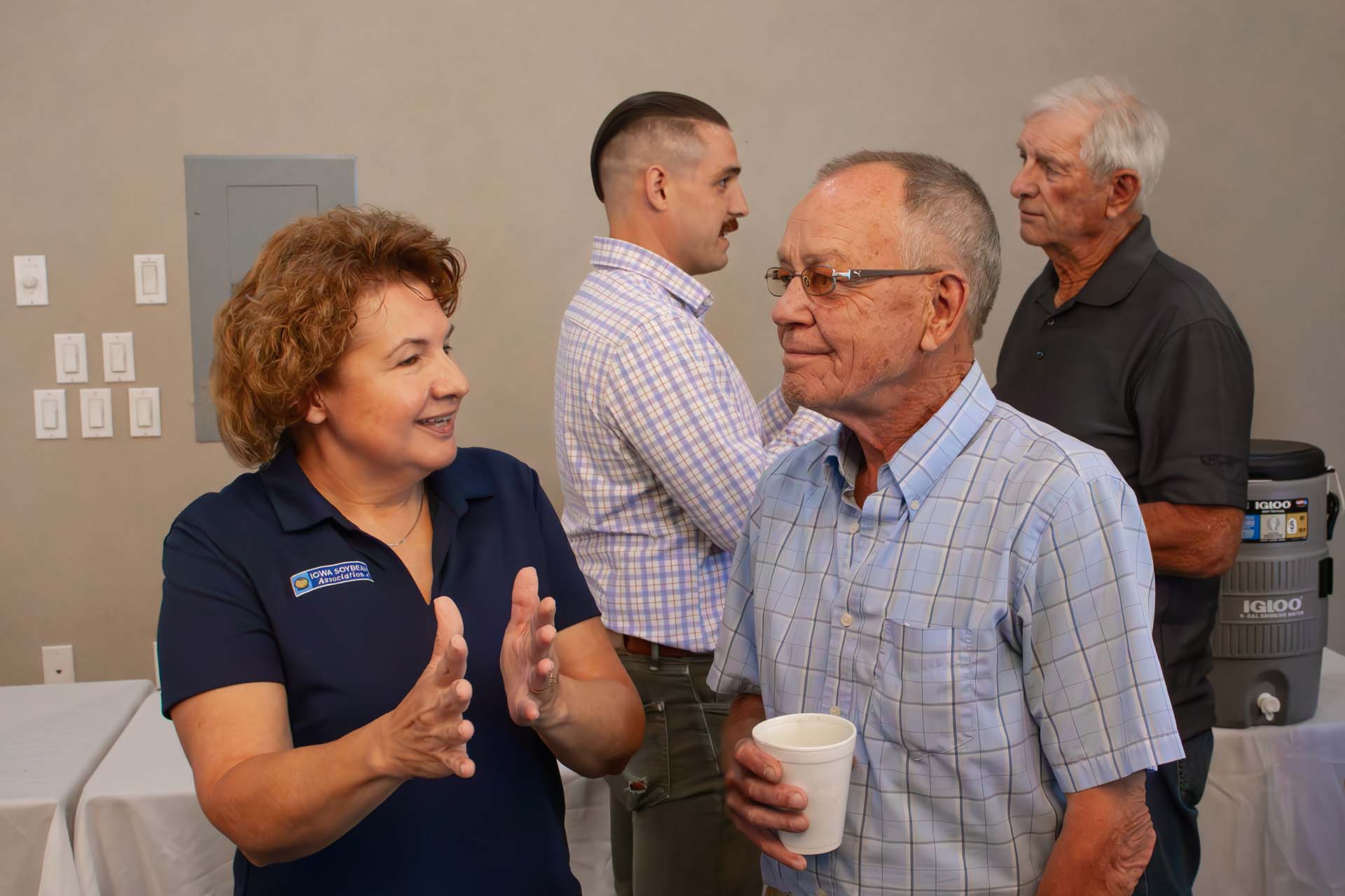 Farmers at soybean event