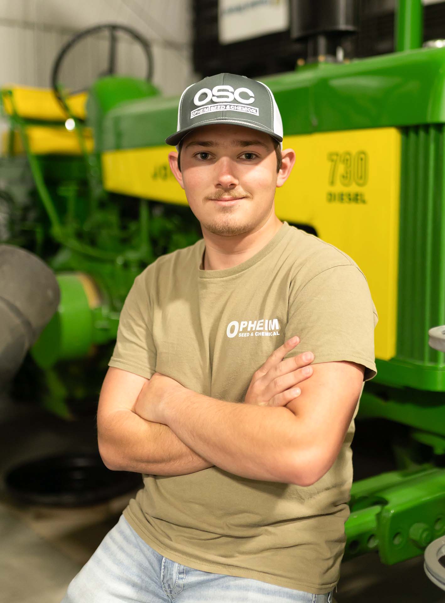 Student studying agriculture on farm