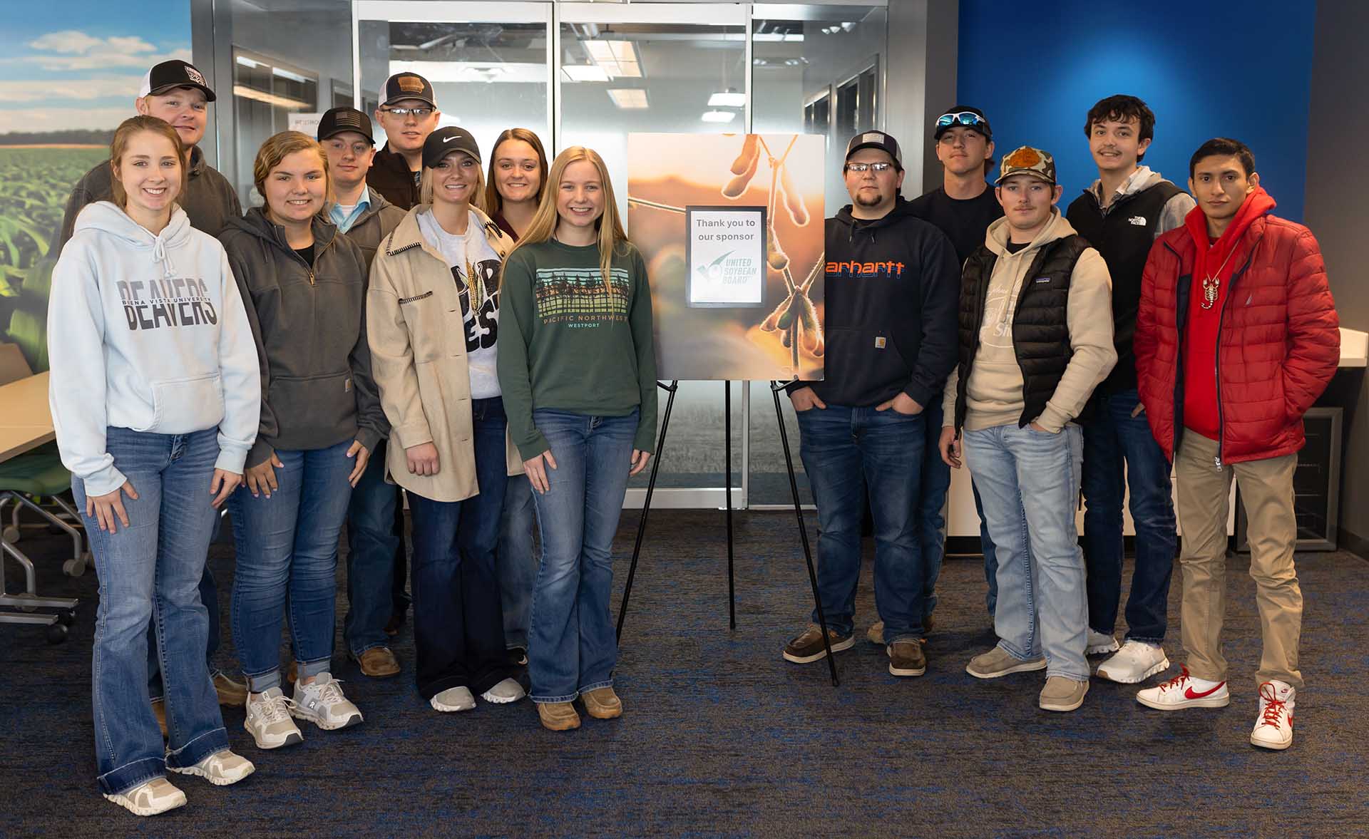 College students learning more about agriculture