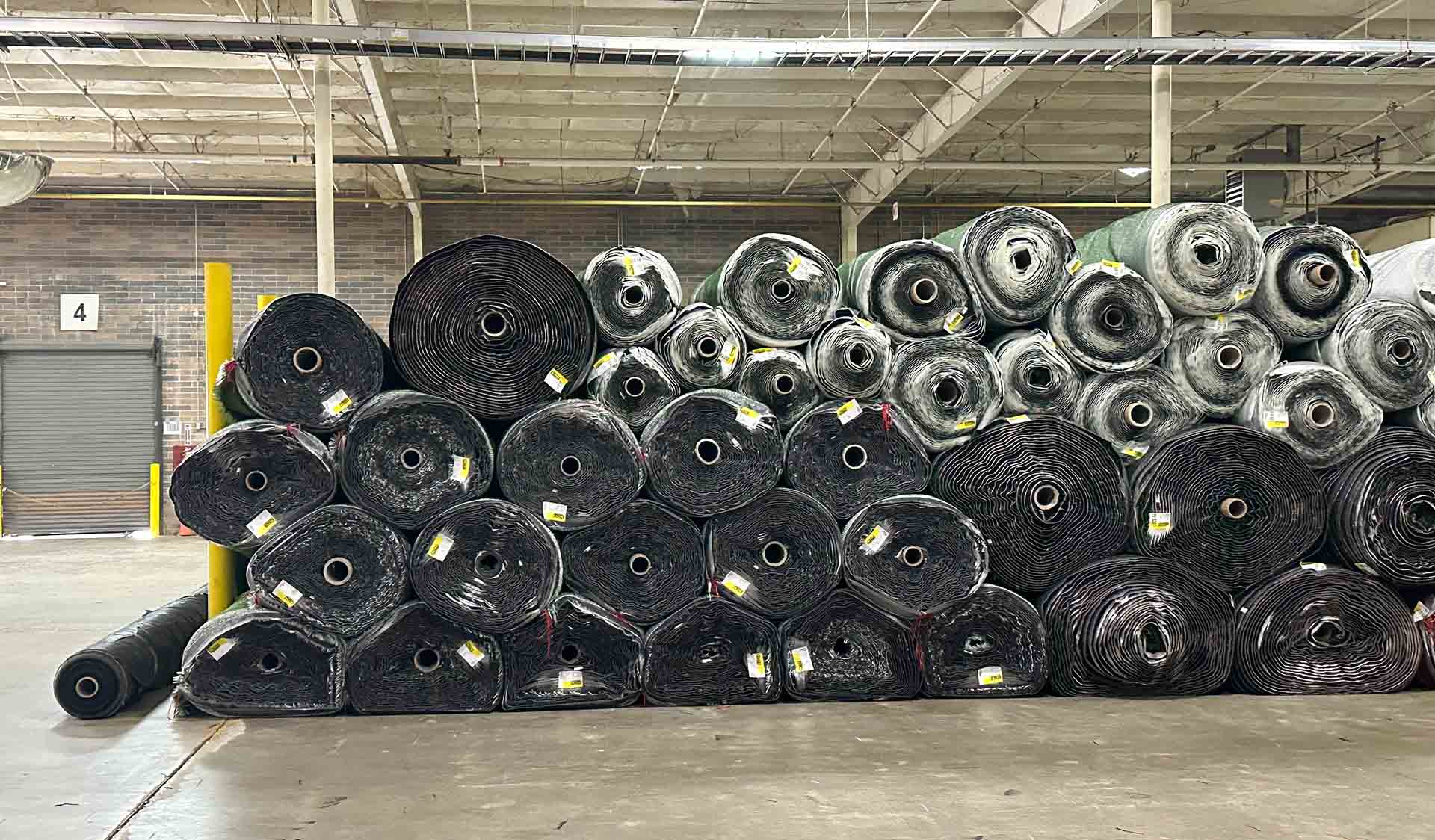 Soy-based turf in storage