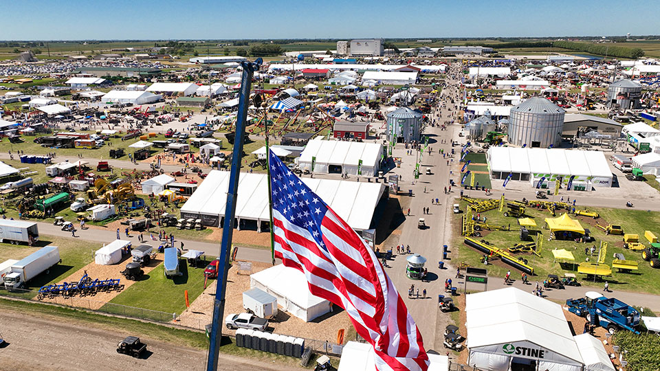 Agricultural vendors at large show in Iowa