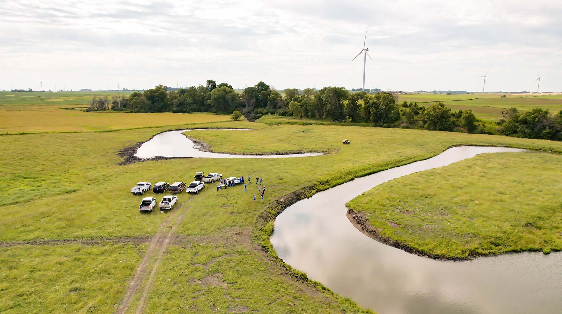 Oxbow filled up with water