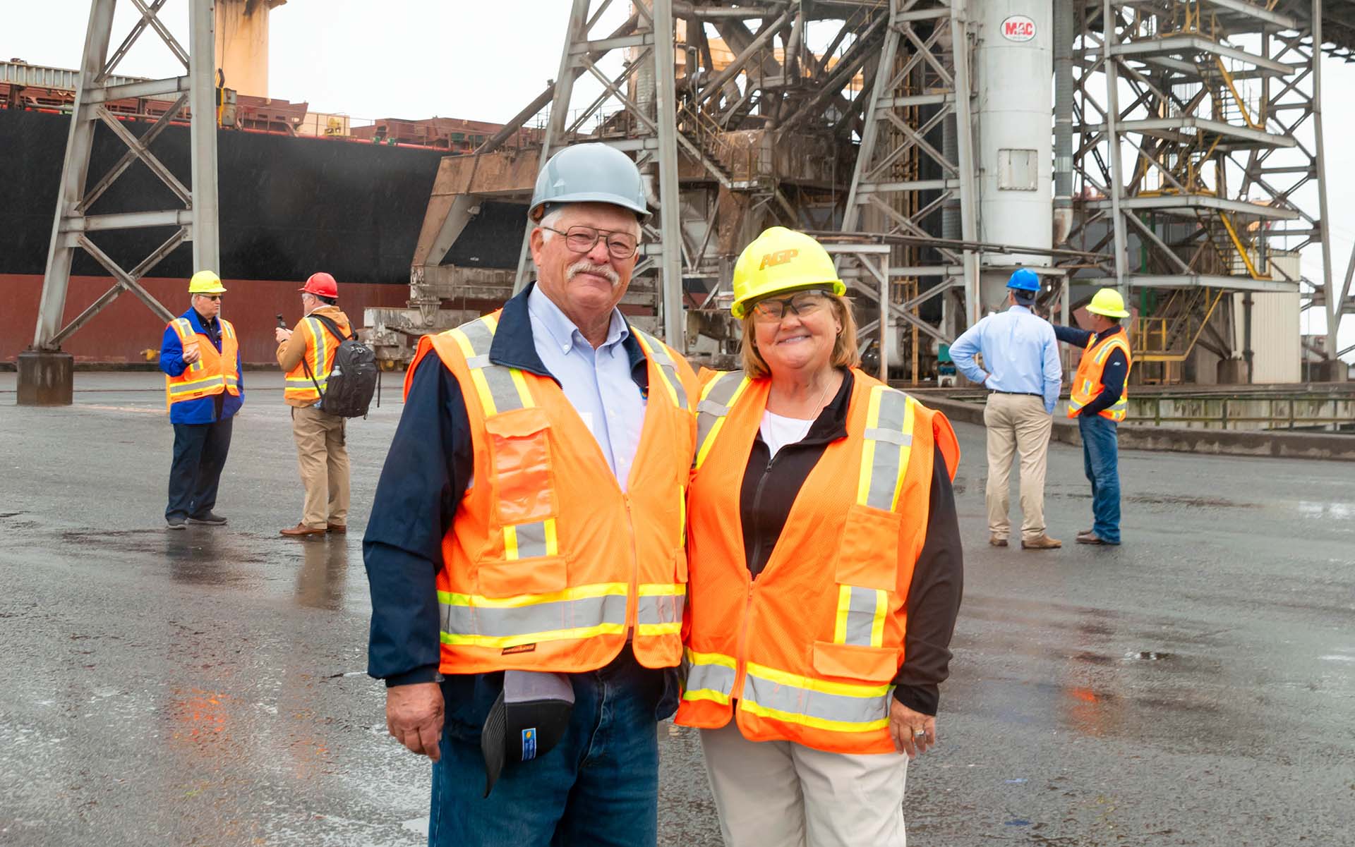 Soybean farmers at Port of Grays Harbor