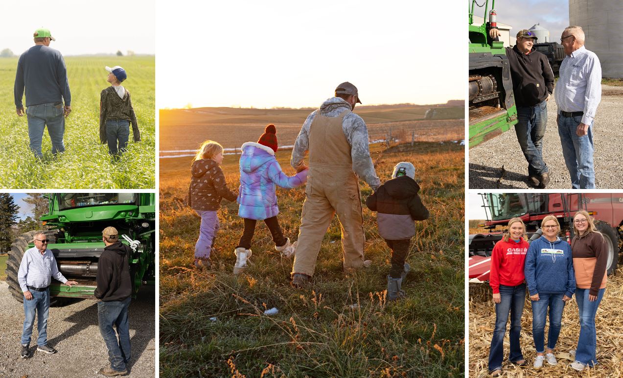 Collage of farmers and their successors