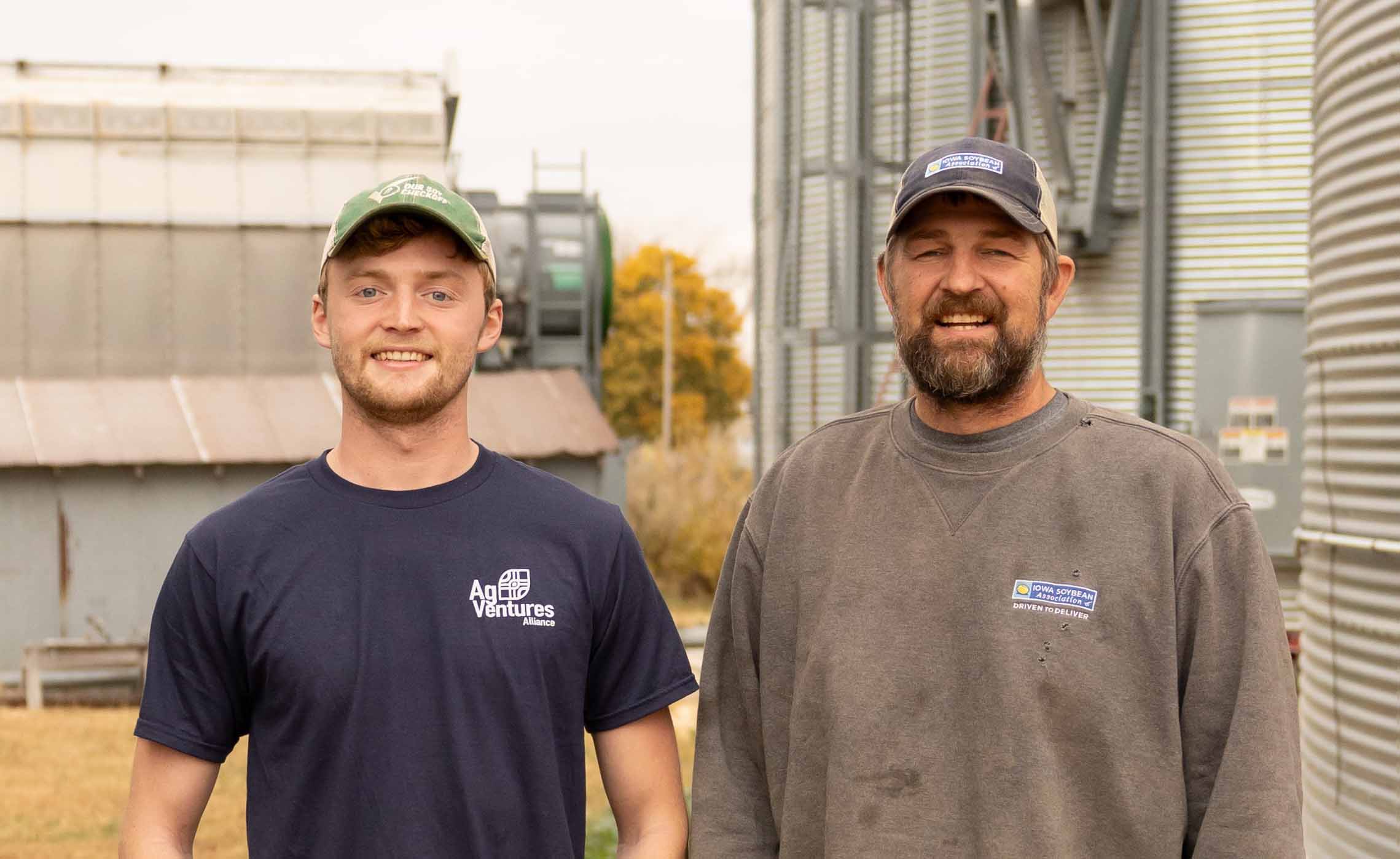 Farmer and son