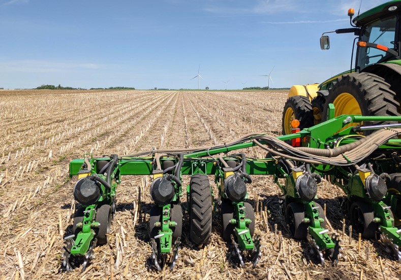 Planting soybeans in the spring