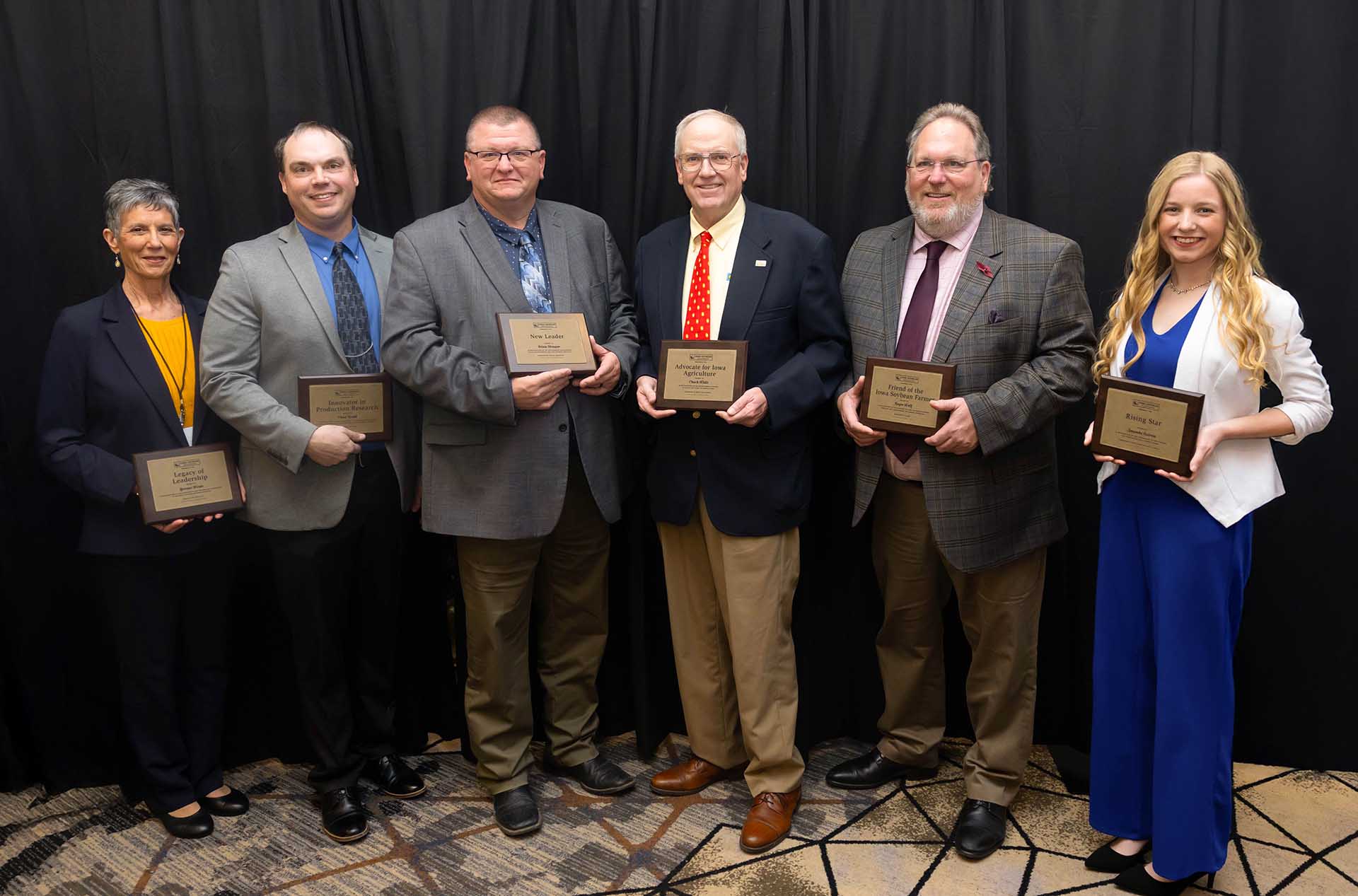 Award winners posing at event