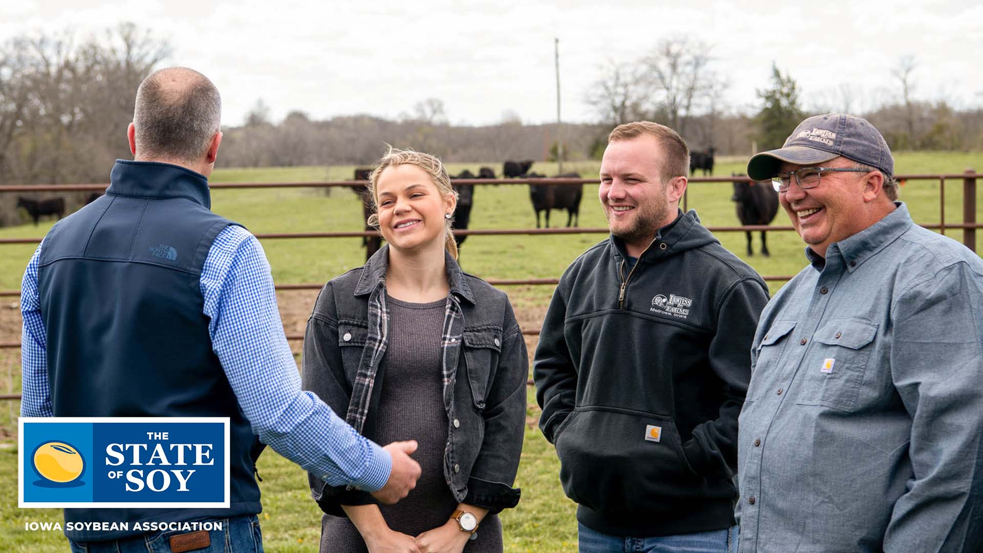 Livestock producers talking with the Iowa Secretary of 